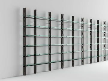 HEMINGWAY - Sectional wood and glass bookcase by Tonelli Design - view 2